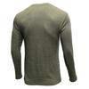 Maglietta a maniche lunghe con girocollo da uomo, tinta unita, casual, strato base