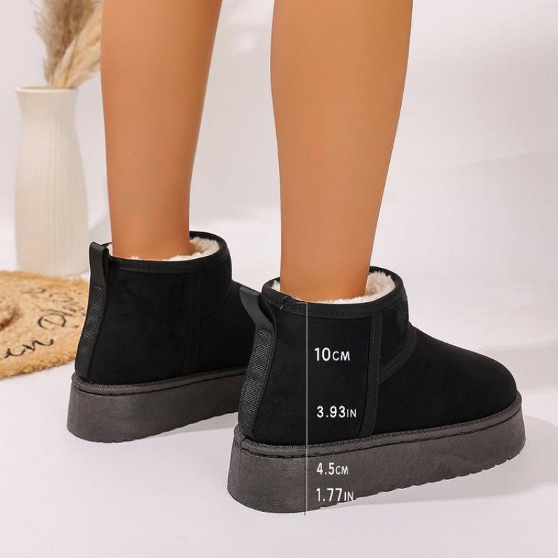 Large size thick-soled medium tube snow boots for women, new velvet thickened warm cotton shoes for women in autumn and winter