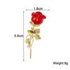 New Trend Red Rose Brooches for Women Gold Metal Pins Bohemian Flower Brooch for Wedding Party Cloting Accessories