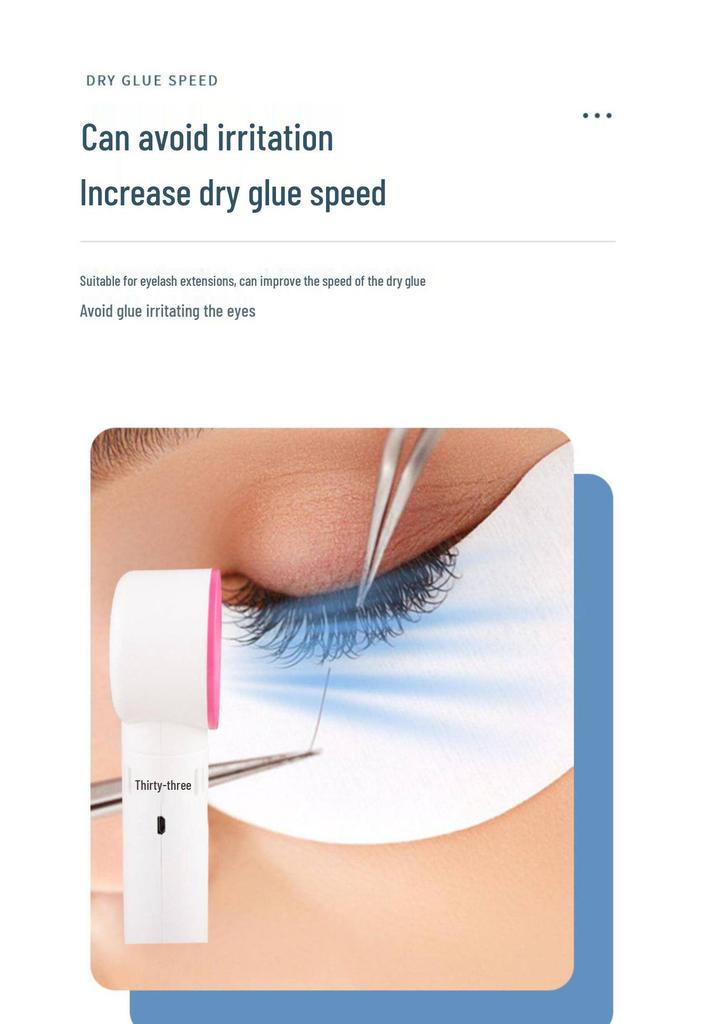 Portable Bladeless Handheld Fan with USB Charging for Eyelash Extensions