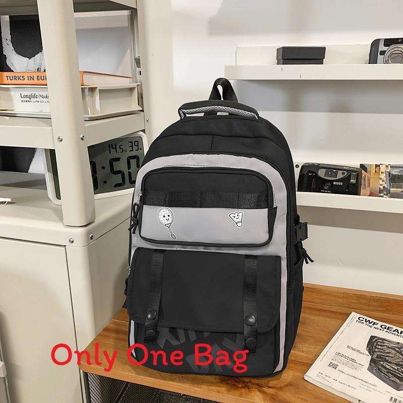 

Casual Nylon Backpack For Teens With Waterresistant Fabric And Large Capacity For Daily Use чёрный