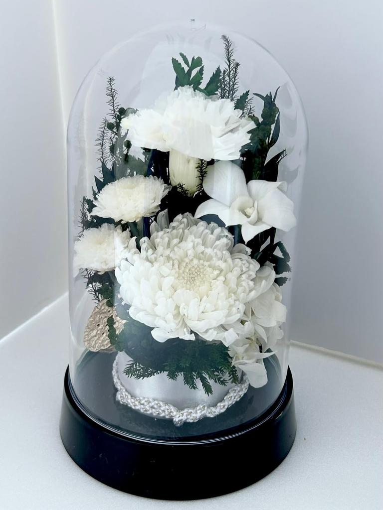 First New Offering Memorial Buddhist Memorial Preserved Flowers that never in a dome case Dome Obon, Obon, Obon, Flowers, Flowers, Obituary,