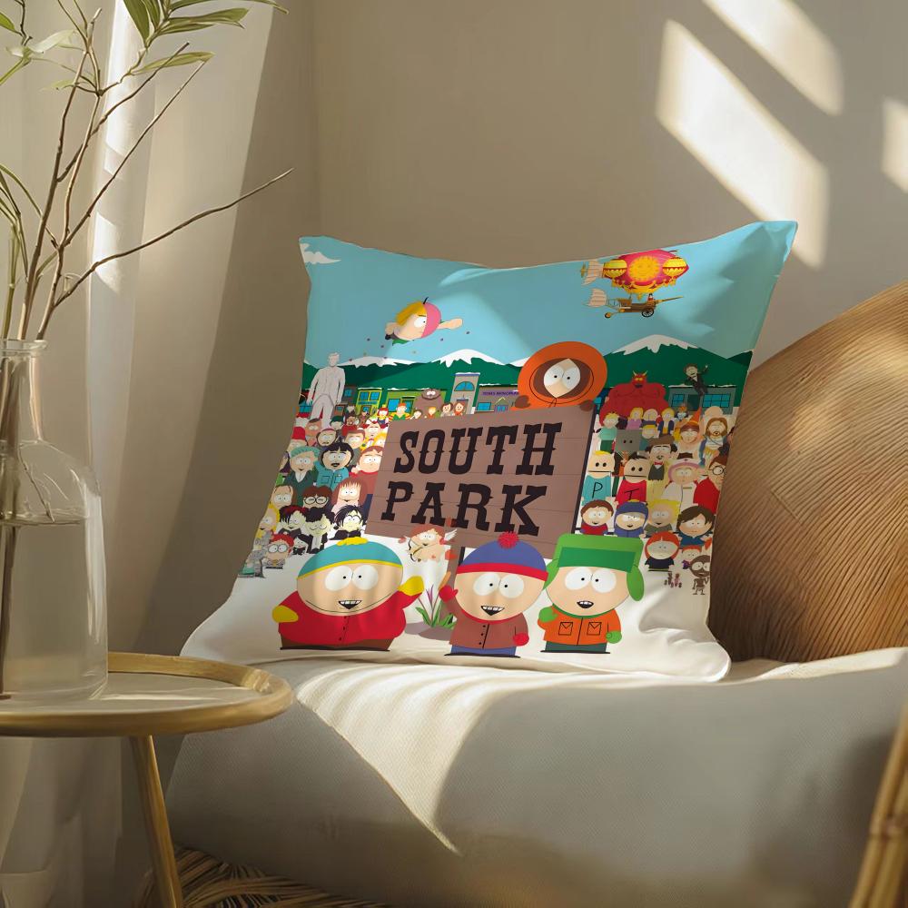 

Funny Cartoon Comedy SSSouthSParkS Pillow Case DoubleSided Plush Sofa Cushion Covers Organic Breathable Invisible Zipper 30X30cm