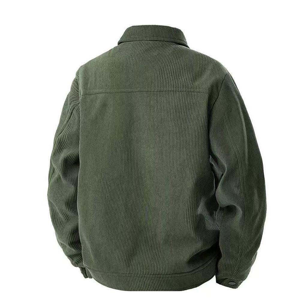 Pánská sametová bunda jednobarevná retro trend ležérní všestranná klopa pracovní top