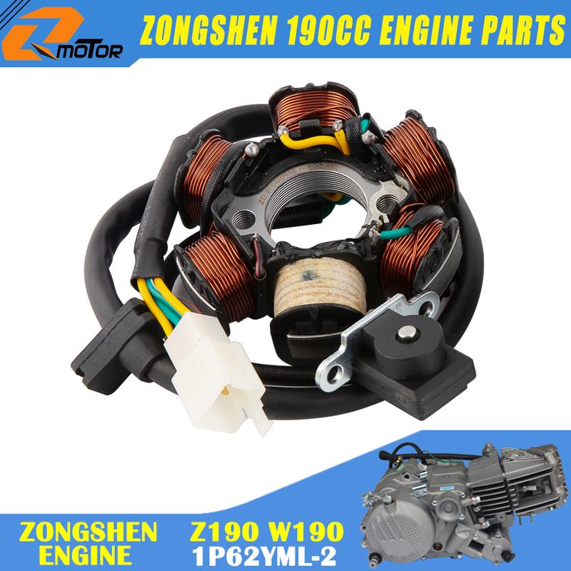 Motorcycles Ignition Stator Coil For ZongShen 190cc Z190 W190 1P62YML-2 Electric Starter Engine Dirt Pit Bike Atv Quad Parts