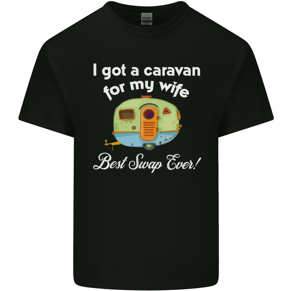 A Caravan for My Wife Caravanning Funny Mens Light Cotton T-Shirt Unisex T-Shirt L