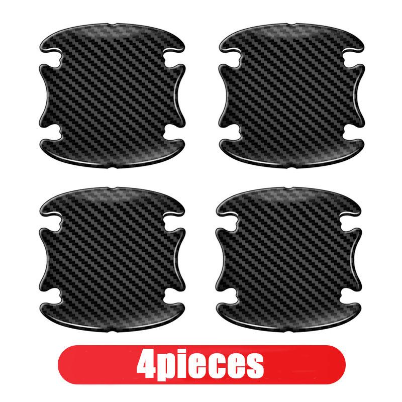 Carbon Fiber Car Stickers Anti Scratch Car Door Handle Protector Automobiles Handle Protection Film Styling Exterior Accessorie