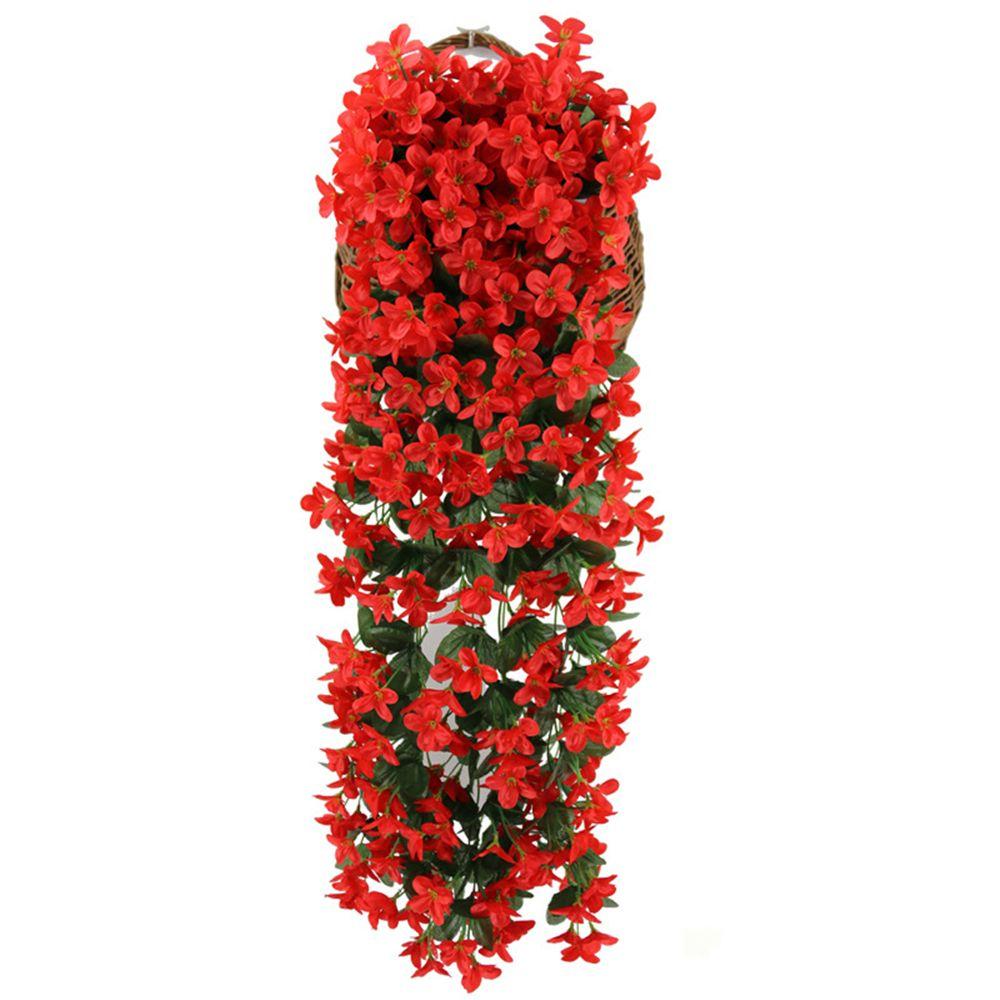 Wedding Simulation Vine Artificial Flower Silk Violet Rattan Garden Wall Hanging Plant