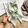 Simple temperament Spring and summer female imitation silk scarf versatile Korean version casual small square scarf neck protection decorative scarf