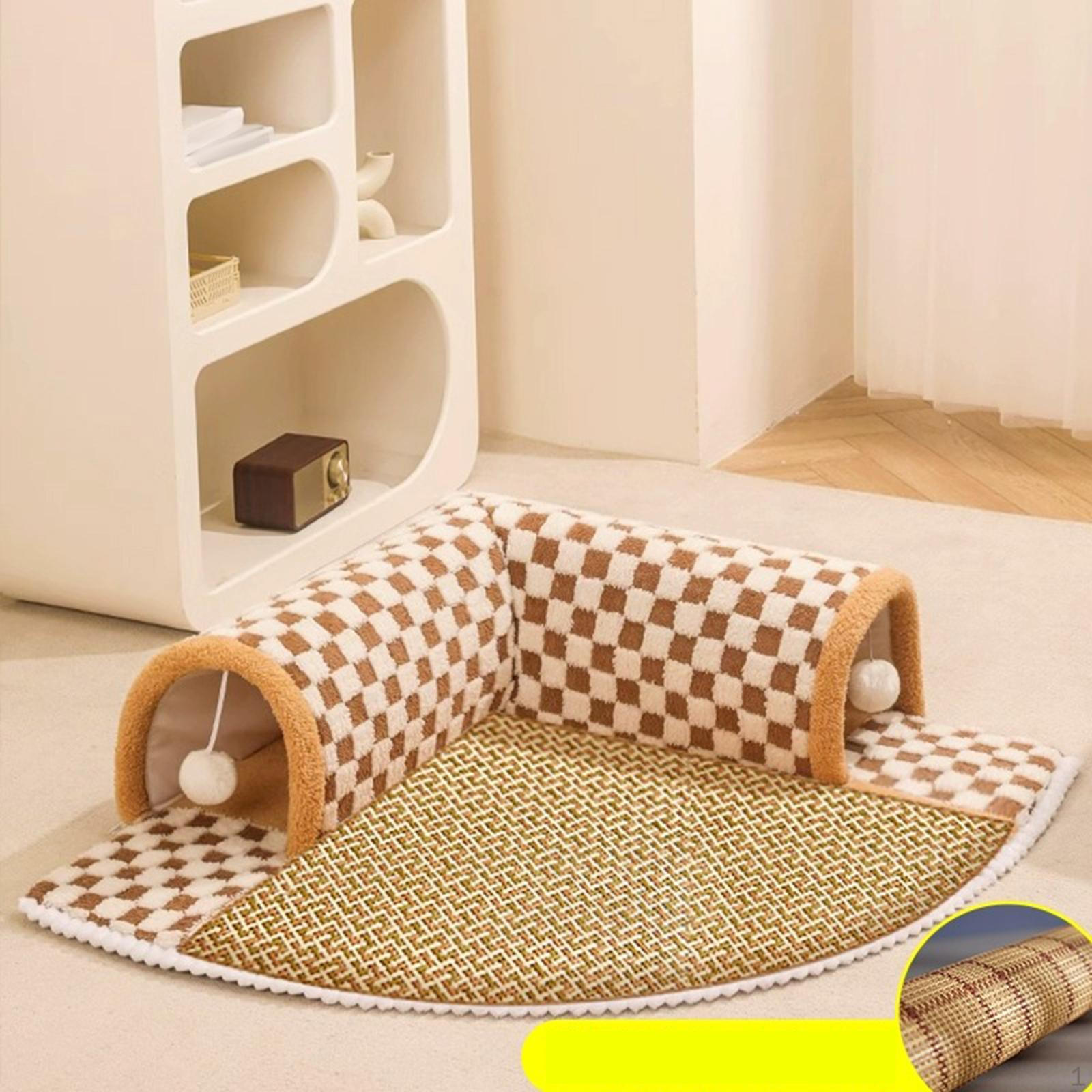 

2 в 1, игровой туннель для кошек, складные мягкие трубки для кошек, игрушки и игровой центр с мячом