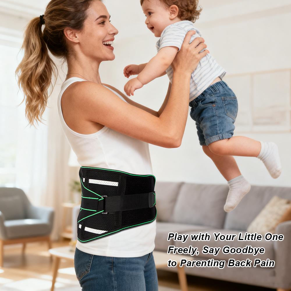 Back Brace Metal Support Belt For Herniated Disc Lightweight Lumbar Support With Pad Breathable For Men Women
