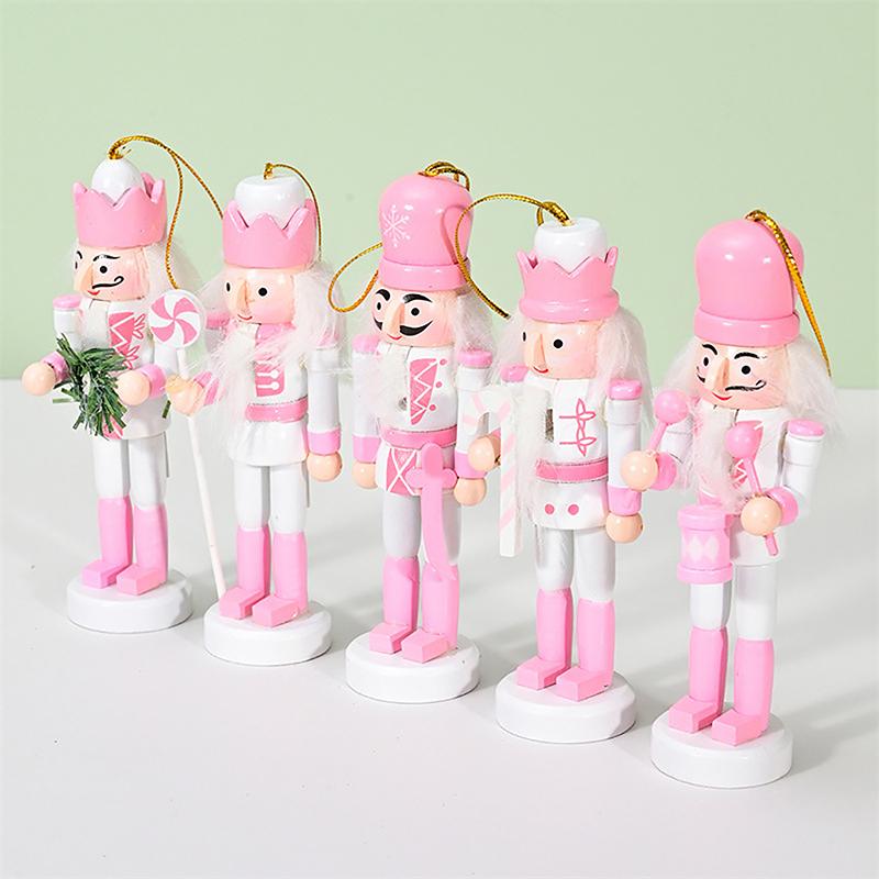 12cm Nutcracker Puppet Soldier Desktop Crafts Ornaments Nutcracker Playing Band Dolls Christmas Decoration New Year Home Decor