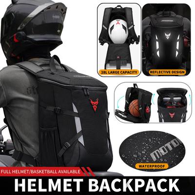 Motorcycle Backpack 28L Waterproof Outdoor Sports Riding Helmet Locomotive Backpack Business Travel Laptop Bag Multifunctional Backpack