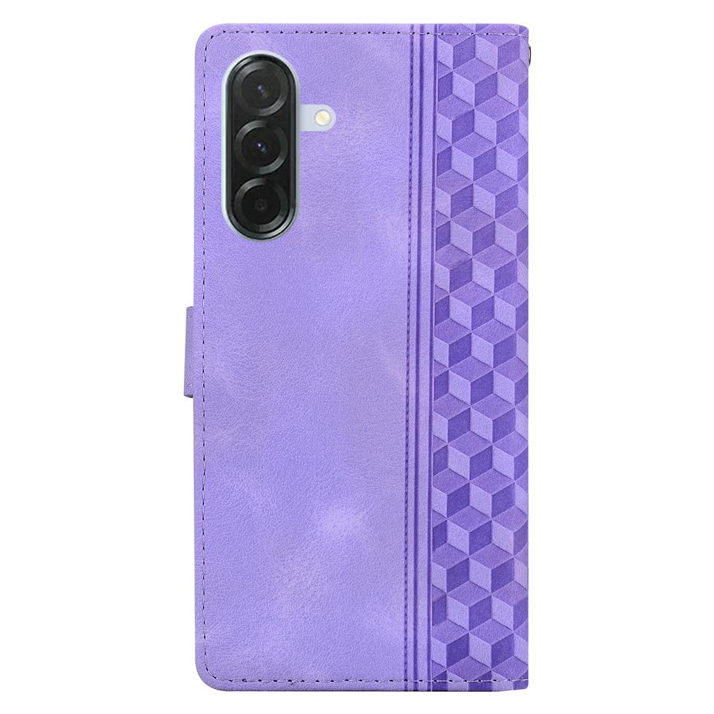 For Samsung Galaxy A16 5G/4G Leather Case Imprinted Checkered Pattern Wallet Stand Flip Phone Cover