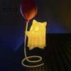 Balloon Ghost Figurine Cute with Balloon, Warm LED Night Light, Halloween Spooky Ornament Decoration for Bedroom Desk Table Centerpiece Cozy