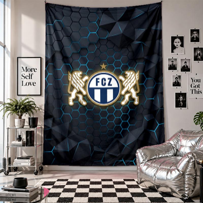 FC Zürich Wall Tapestry Home Decor Wall Hanging Cloth for Bedroom Living Room Background