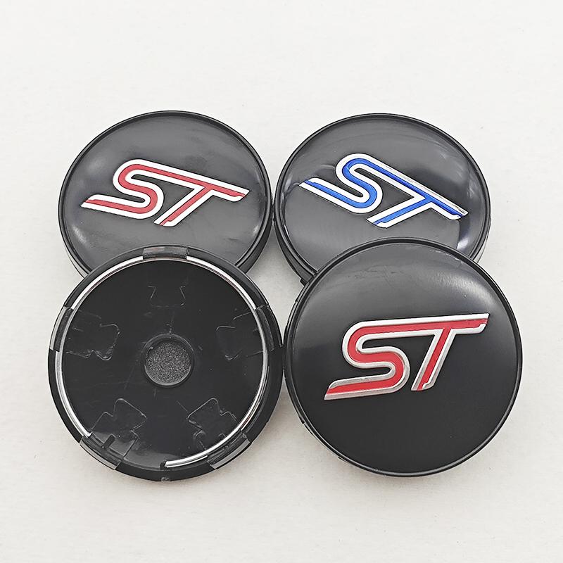 4pcs 60mm ST Line Car Wheel Center Hub Caps Rim Cover For Ford Focus Mondeo Mustang Fiesta Kuga MK2 Everest Escape Accessories