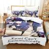 Komi Cant Communicate 3D NEW Duvet Cover Pillowcase Bedding Set Adult Boy Girl Bedroom Decoration Children Single Double Large