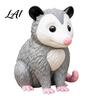 Decorative Front Yard Art 3D Printed Opossum Statue Realistic Animal Figurine Vivid Expression Decor for Patio Details Seasonal Ornament And