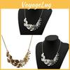 Summer 2021 Alloy Flower Leaf Choker Necklace With Rhinestones For Women