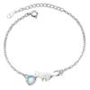 Handzeichnung Weibliche Mode Mondstein Niedlichen Tier 925 Sterling Silber Schmuck Kristall Süße Katze Temperament Armbänder SL010