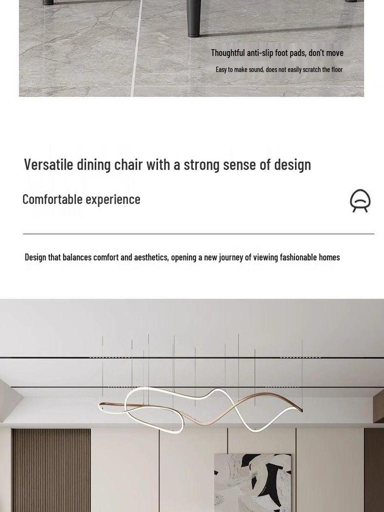 Italian Style Luxury Dining Chair - Comfortable Backrest for Home, Restaurant, Hotel, or Conference Room.