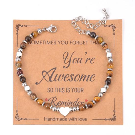 Women Bracelet Natural Stone Beads Adjustable Length Non-fading Bracelet Wear-Resistant Comfortable Accessories
