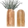 2pcs Wooden Wall Flower Vase Decoration Hanging Vase Rustic Aesthetic Plant Holder Boho Wall Decor Modern Planter