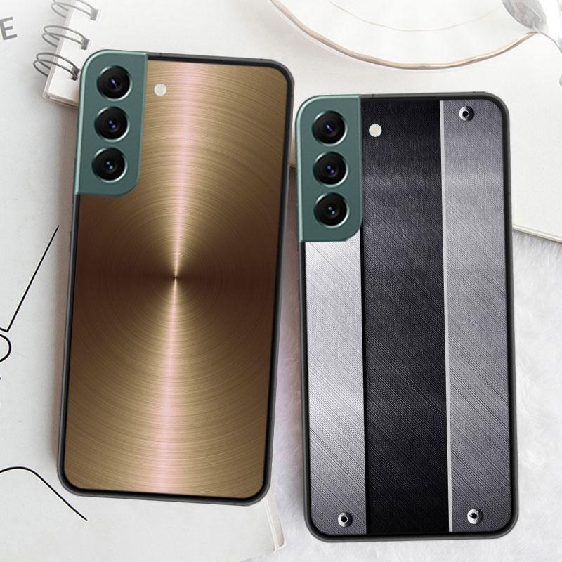 Brushed Metal Texture Steel Print Phone Case For Samsung Galaxy Note 20 Ultra 10 Lite 9 8 M12 M21 M30S M31 M32 M51 M52 S10 S9 S8