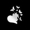 Car Reflective Sticker Creative Heart Butterfly Flying Decal Cover Auto Accessories for Motorcycle Window Rear Winshield Bumper
