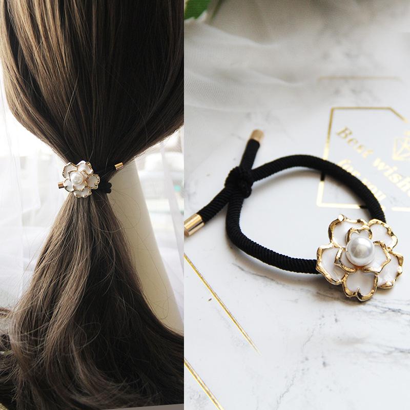 Korean Rhinestone Elegant Scrunchies Women Girls Elastic Hair Rubber Band Accessories Tie Hair Ring Rope Headdress