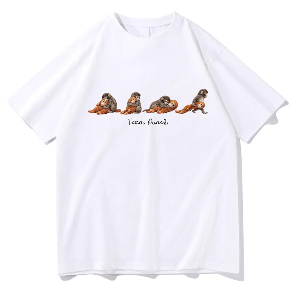 Monkey Punch Baby Monkey T Shirt 2026 WomenUnisex Clothing Cotton Clothes Graphic Tops for Lover Gifts Hight Quality T Shirts