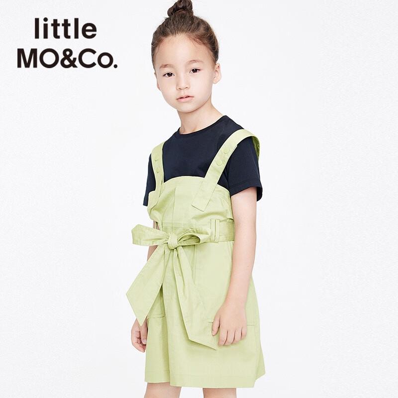 Little MO&Co. Girls  Bow Short-Sleeved Cotton Summer Dress 120