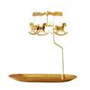 1Pc Rotating Candlestick Tray Scented Candle Romantic Walk Horse Lamp Christmas Decorations Creative Swing Birthday Wedding Gift