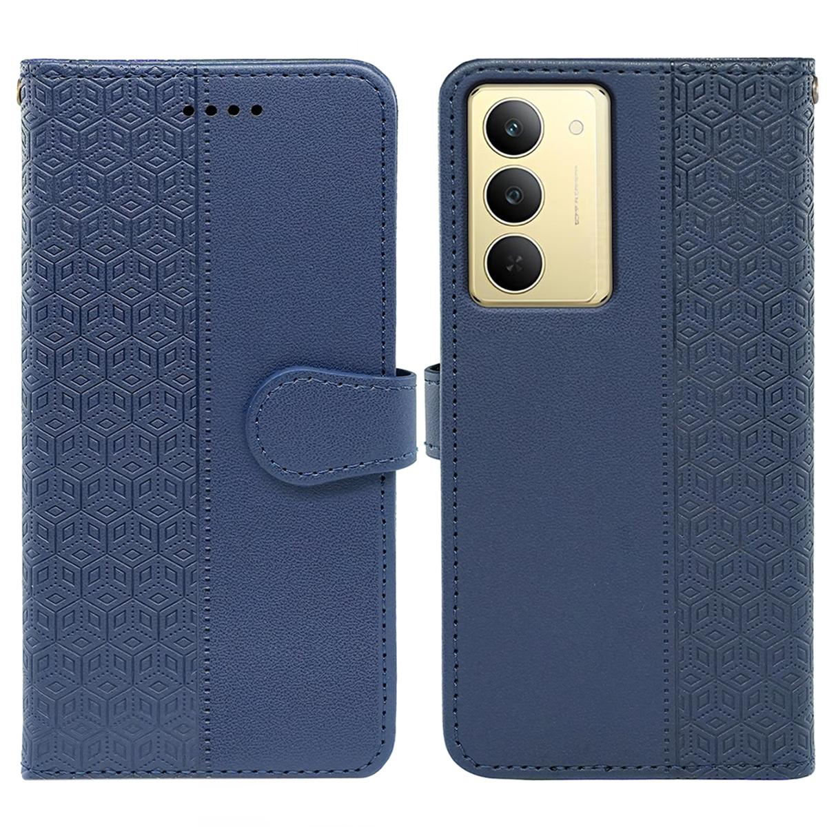 

For Realme 14x 5G Wallet Phone Case Pattern Imprint Leather Flip Cover B