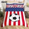 Bedding Set Microfiber Sport Theme Bedspread Cover Soccer Field Duvet Cover  Double or Single  Football Comforter Cover Bedroom