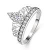 Rhinestone Zirconia Crown Ring