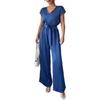 Einfacher und modischer Deep-V High-End Wide-Leg Jumpsuit Damen Frühling und Sommer