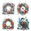 Acryl 2D/Flach DIY Unabhängigkeitstag Sonderform Diamantkunst Anhänger Diamant Malset Fensterhängekunst für Heimdekoration