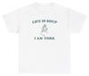 Das Leben ist Suppe Ich bin Gabel T-Shirt Lustige Alberne Frosch Seltsame Gen Z Dank Meme Liebhaber Tee