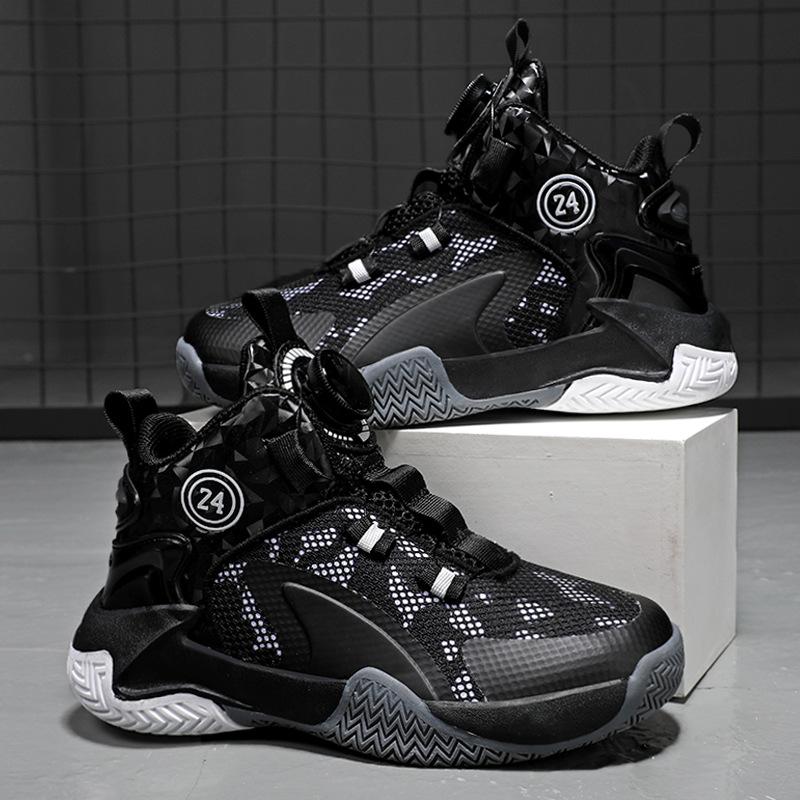 

Детская и мужская спортивная обувь с вращающейся кнопкой, осенняя, студенческая, для бега, осенняя новинка, баскетбольная обувь 33 yards