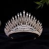Luxury Zinc Zinc Alloy Princess Crown Sparkling Rhinestone Diadem Girls Party Headbands  Stage Performances