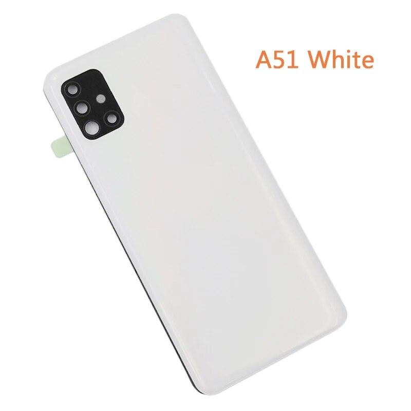 

Для Samsung Galaxy A51 A515 Корпус телефона Задняя крышка батарейного отсека Задняя панель с объективом камеры a51 white