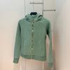 Autumn women's full zipper slim fit hooded fleece sweater casual outdoor slimming sports jacket