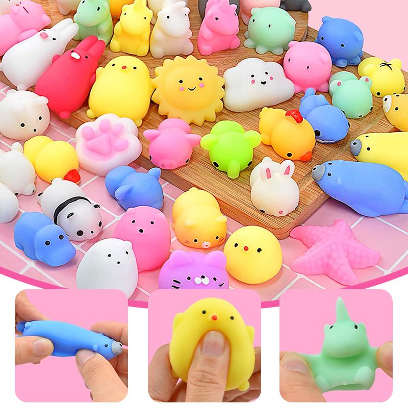 5/10/20pcs Mini Cute Soft Squishy Fidget Toy Children Kawaii Mochi Cat Anti Stress Reliever Sensory Squeeze Xmas Gift TMZ