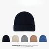 Solid Color Thickened Knitted Hat for Men In Autumn and Winter Warm Baotou Cold Hat Couple Versatile Casual Large Head Circumference Woolen Hat