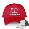 Black Casual Boys Printed Baseball Cap 1+1=2 Weapon of Math Destruction Man Women Summer Hat outdoor Snapback caps sport bonnet