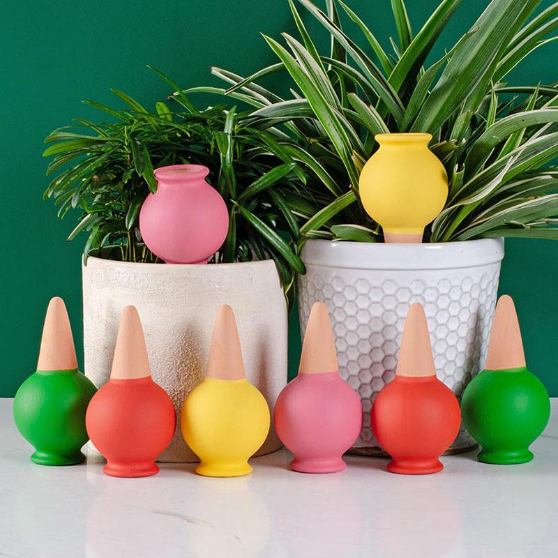 4pcs Plant Watering Spikes Automatic Terracotta Plant Watering Devices Garden