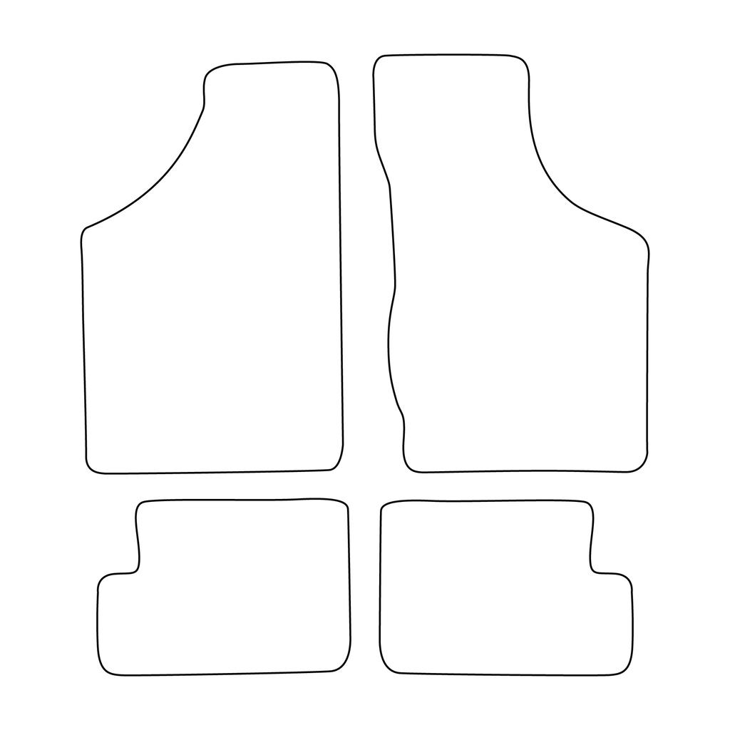 [Blm]Op001 Black - Set Of Velour Floor Mats To Fit Opel Corsa A 1982-1993 - Black Trim