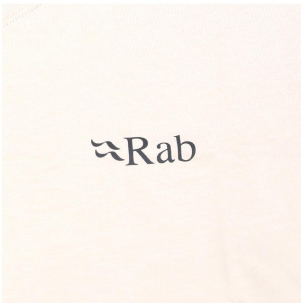 Rab Men S T ShirT STance mounTain Peak Logo Qcb 66 Ecru